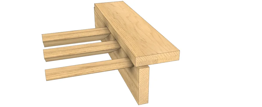 SJ mounting, standard square-edge trim, real side view