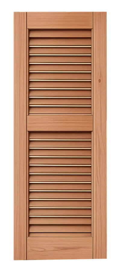 Cedar louvered shutter